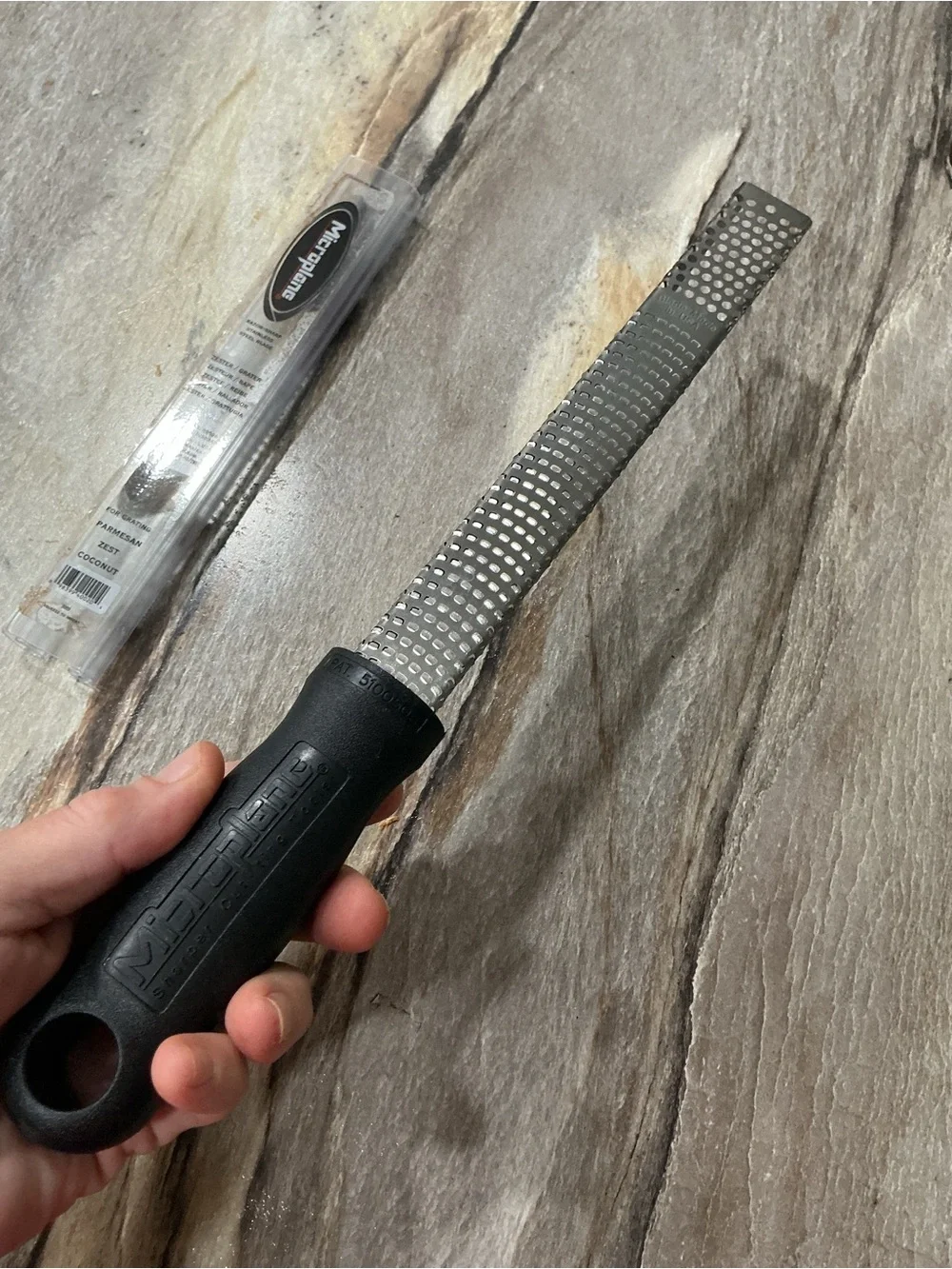 Microplane Classic Zester Grater Stainless Steel Black Handle w/ Blade Cover
